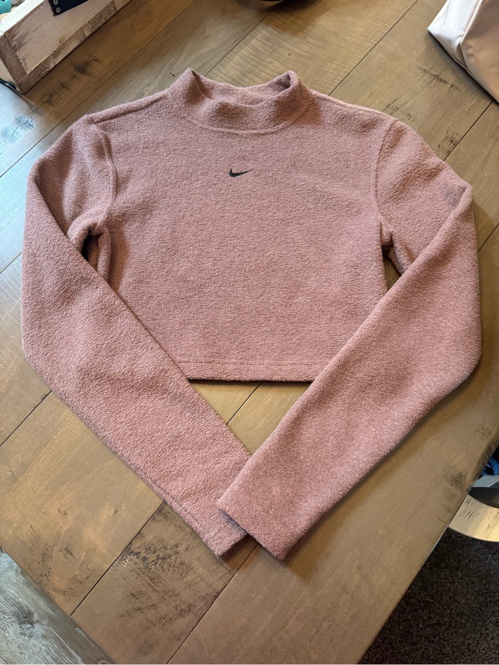 Nike Size XS Phoenix Plush Long Sleeve NWOT Smokey Mauve